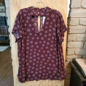 Torrid Tunic Top -Star Print Size 1